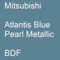 Preview: Mitsubishi, Atlantis Blue Pearl Metallic, BDF.